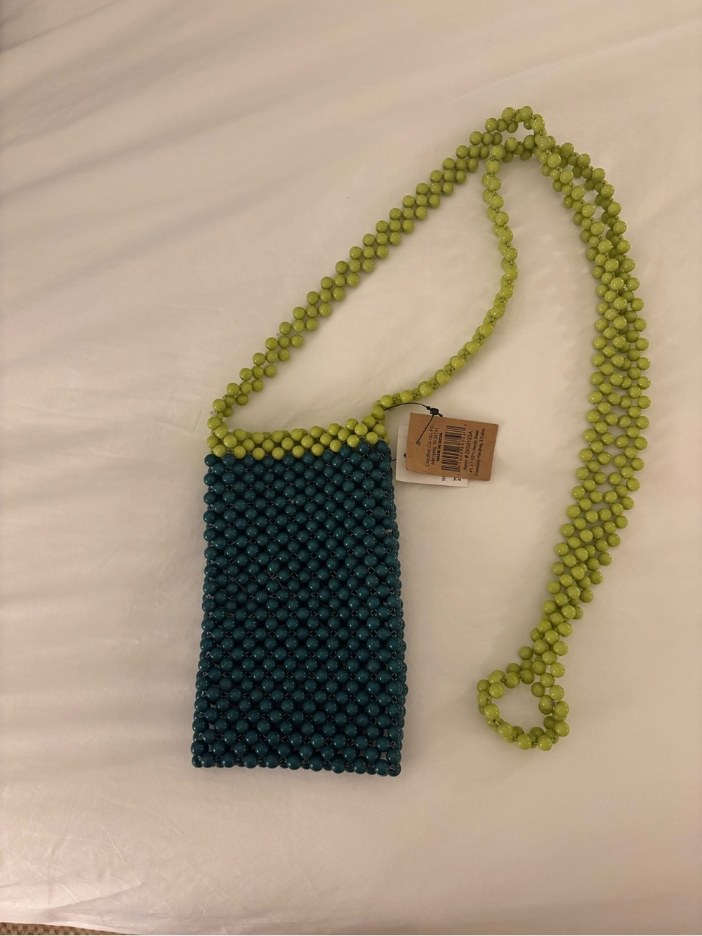 Brand New Handmade Acrylic Bead Crossbody Bag
